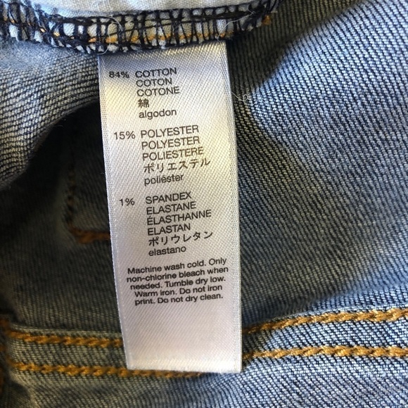 GAP Dark Wash Distressed Denim Jean Leggings 4/27R - Picture 9 of 10